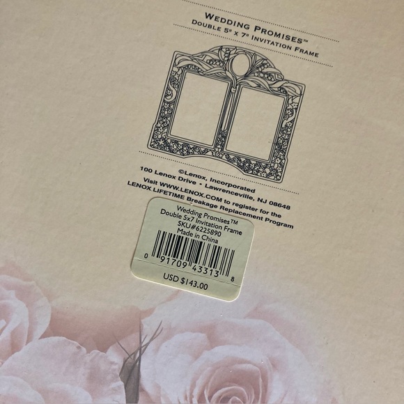 NEW! Lenox Wedding Promises Double 5x7 Invitation Frame - Picture 8 of 10